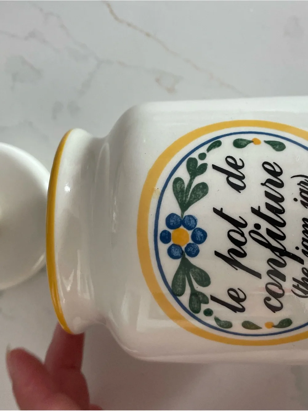 Vintage Sigma Tastesetter La Leçon de Français Jam Jar Le Pot de Confiture